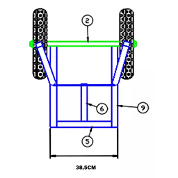 Carro de Carga 350kg Metalosa Pc 3 C/rolete 35a (5) - 3