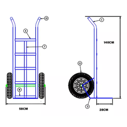 Carro de Carga 350kg Metalosa Pc 3 C/rolete 35a (5) - 2