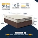 Ver imagem 2 de Cama Box Baú Casal com Colchão de Espuma D45 Double Comfort 138x188x62cm