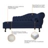 Kit Diva Recamier Juliana 120cm Lado Esquerdo e 1 Poltrona Classic Suede Azul Marinho - Amarena Móve - 5