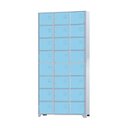 Ver imagem 1 de Armário Roupeiro De Aço 24 Portas Para Vestiário Academia Locker Azul Claro