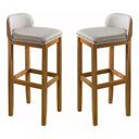 Ver imagem 2 de Kit 2 Banqueta Area Churrasco Gourmet Bancada Balcão Banquinho Pé Madeira Maciça Super