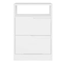 Ver imagem 5 de Mesa de Cabeceira com Gavetas Kit 2 Sole Flex Branco/freijó - Albatroz