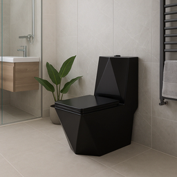 Vaso Sanitário Monobloco Preto Pex Maximus Produzido em Cerâmica - 3