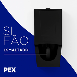 Vaso Sanitário Monobloco Preto Pex Maximus Produzido em Cerâmica - 2