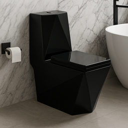 Vaso Sanitário Monobloco Preto Pex Maximus Produzido em Cerâmica - 6