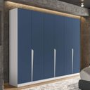 Ver imagem 1 de Guarda Roupa Casal com 6 Portas e 4 Gavetas 240825 Linha Porto Politorno Móveis