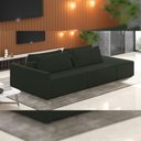Ver imagem 2 de Sofá Ilha Modular para Sala 232cm com Puff Dublin K01 Veludo Verde - Lyam Decor
