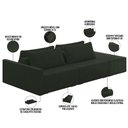 Ver imagem 4 de Sofá Ilha Modular para Sala 232cm com Puff Dublin K01 Veludo Verde - Lyam Decor