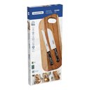 Ver imagem 6 de Kit para Frios Tramontina Polywood Lâminas Aço Inox Cabos Madeira Tratada Polywood Vermelho 3 Peç