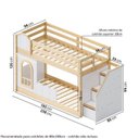 Ver imagem 3 de Guarda-Roupa Modulado Wave e Beliche Montessoriano com Janela New Garden Casatema MadeiraOriginals Branco/Marrom