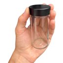 Ver imagem 2 de Porta Condimento Tempero Inox Preto 12 Potes Vidro Giratório