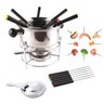 Conjunto Fondue Inox 10 Peças Doce Salgado Fruta Chocolate Queijo Carne Torrada Molho Outono Inverno - 1