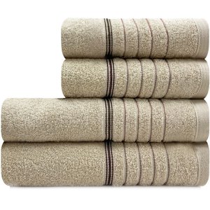 Toalhas de Banho e Rosto Karsten 100% Algodão com 4 Peças Bressan