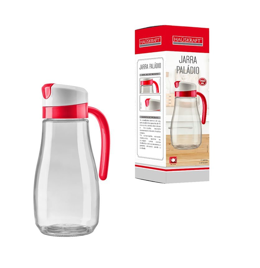 Jarra Paladio 950Ml Vermelho Hauskraft