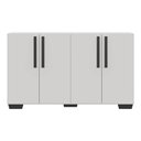 Ver imagem 1 de Aparador Buffet 4 Portas Com Pés Quadrados Viena V3607 Branco/Preto Branco/Preto