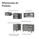 Ver imagem 4 de Armário de Cozinha Completa de Canto 325cm Nice Madesa 03 Cinza