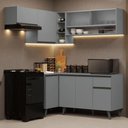 Ver imagem 1 de Armário de Cozinha Completa de Canto 325cm Nice Madesa 03 Cinza
