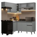 Ver imagem 2 de Armário de Cozinha Completa de Canto 325cm Nice Madesa 03 Cinza