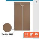 Ver imagem 4 de Armário Guarda Roupa Dobrável Portátil Multiuso Organizador de Roupas Bege - StaremCasa