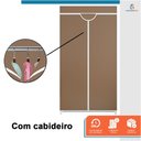 Ver imagem 5 de Armário Guarda Roupa Dobrável Portátil Multiuso Organizador de Roupas Bege - StaremCasa