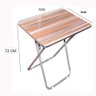 MESA DOBRAVEL DE ALMUNIO E MDF PORTATIL COMPACTA 70CM QUADRADA - 6