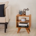 Ver imagem 1 de Mesa de Cabeceira Natural & Colors 3 Prateleiras Pé Mini Mel