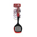 Ver imagem 3 de Colher Espátula Escumadeira Vazada Curvada Silicone Utensilio Cozinha Pegador Colheres Fritura 34cm