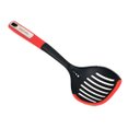 Ver imagem 1 de Colher Espátula Escumadeira Vazada Curvada Silicone Utensilio Cozinha Pegador Colheres Fritura 34cm