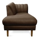 Ver imagem 4 de Divã Recife Suede Marrom 165 cm Pés Chanfrado Castanho - D’Rossi