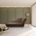 Ver imagem 2 de Divã Recife Suede Marrom 165 cm Pés Chanfrado Castanho - D’Rossi
