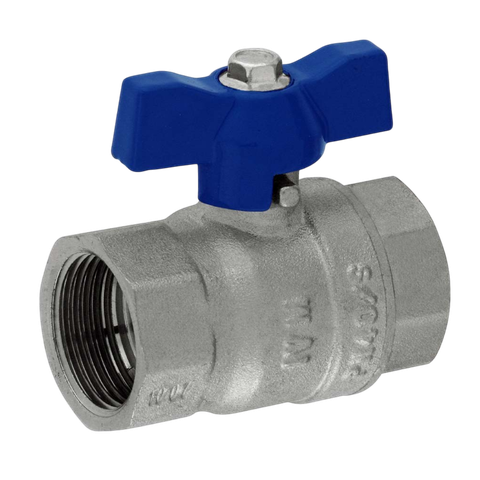 Válvula Esfera 3/4 Passagem Plena Fêmea X Fêmea Latão Forjado Borboleta Industrial Pn40 Ivm Italy