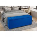 Ver imagem 2 de Recamier Baú 1,40m Madrid Suede Azul Marinho