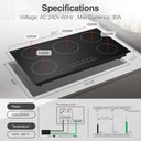 Ver imagem 6 de Vbgk Cooktop de Indução 36" 7400w com 5 Queimadores e Controle Touch (preto)