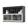 Armário de Cozinha Aéreo com Nicho 120cm Barcelona Multimóveis Cr6160 Grafite/branco - 1
