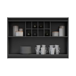 Armário de Cozinha Aéreo com Nicho 120cm Barcelona Multimóveis Cr6160 Grafite/branco - 3