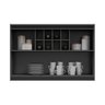 Armário de Cozinha Aéreo com Nicho 120cm Barcelona Multimóveis Cr6160 Grafite/branco - 3
