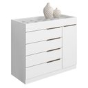 Ver imagem 5 de Guarda Roupa Casal Porto 8 Portas 4 Gavetas com Cômoda Sapateira Sevilha e Armário Multiuso Floren