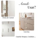 Ver imagem 5 de Kit 30 Puxador Wave Cava para Porta Gaveta de Alumínio 200mm - Branco