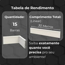 Ver imagem 7 de Kit 15 Barras Rodapé de Poliestireno 7cm Altura Barra 2m