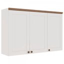 Ver imagem 4 de Armário Aéreo Cozinha 3 Portas Branco Fosco 1531 - Genialflex