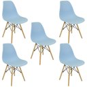 Ver imagem 3 de Kit 5 Cadeiras Charles Eames Eiffel Wood Design Branca Preta Cinza Outras