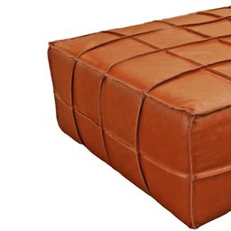 Puff Adam 96cm Couro Marrom - Sallar Home - 3