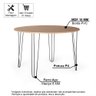Mesa de Jantar Redonda 6 Lugares 120cm Base de Ferro Hairpin Jade - 2