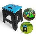 Ver imagem 3 de Banco Dobrável para Camping Multiuso até 100kg Banqueta Plástico Azul
