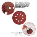 Ver imagem 4 de Kit 50 Discos de Lixa Velcro 125 X 22mm Grão 40