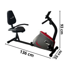 Bicicleta Ergométrica Horizontal Magnética Portátil C/ Monitor Suporta 120 Kg Preta Importway Iwf003 - 2