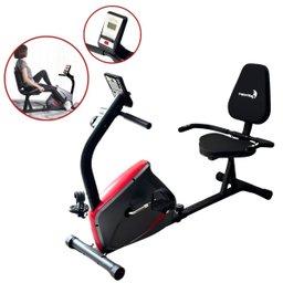 Bicicleta Ergométrica Horizontal Magnética Portátil C/ Monitor Suporta 120 Kg Preta Importway Iwf003 - 4