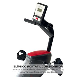 Bicicleta Ergométrica Horizontal Magnética Portátil C/ Monitor Suporta 120 Kg Preta Importway Iwf003 - 3