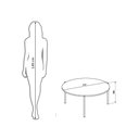 Ver imagem 2 de Mesa de Centro Cleia Redonda MDF e Metal Dourado 69cm Off White Mabe Magazine